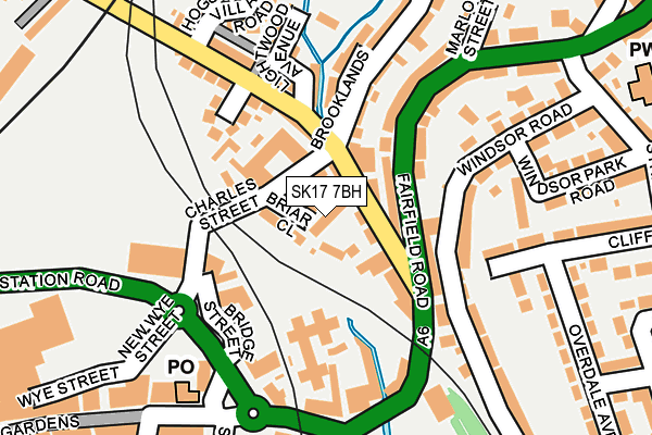 SK17 7BH map - OS OpenMap – Local (Ordnance Survey) SK17 7BH map - OS OpenMap – Local (Ordnance Survey)