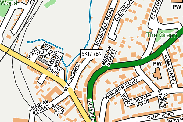 SK17 7BN map - OS OpenMap – Local (Ordnance Survey) SK17 7BN map - OS OpenMap – Local (Ordnance Survey)