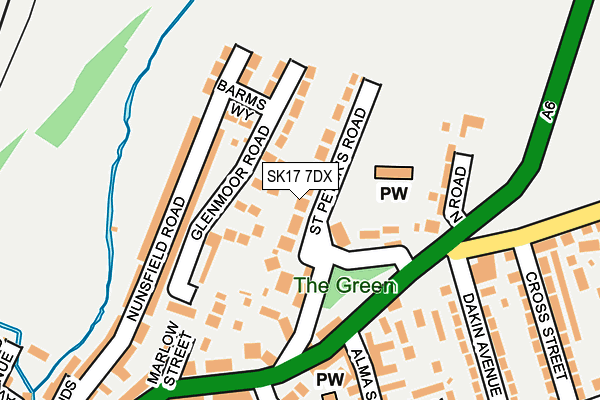 SK17 7DX map - OS OpenMap – Local (Ordnance Survey) SK17 7DX map - OS OpenMap – Local (Ordnance Survey)