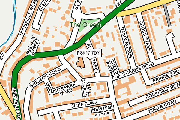 SK17 7DY map - OS OpenMap – Local (Ordnance Survey) SK17 7DY map - OS OpenMap – Local (Ordnance Survey)