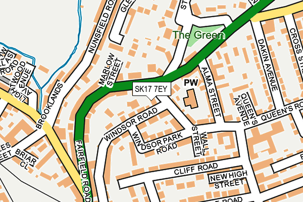 SK17 7EY map - OS OpenMap – Local (Ordnance Survey) SK17 7EY map - OS OpenMap – Local (Ordnance Survey)