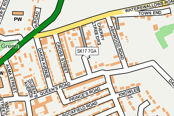 SK17 7GA map - OS OpenMap – Local (Ordnance Survey) SK17 7GA map - OS OpenMap – Local (Ordnance Survey)