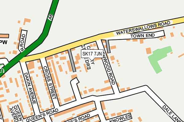 SK17 7JN map - OS OpenMap – Local (Ordnance Survey) SK17 7JN map - OS OpenMap – Local (Ordnance Survey)