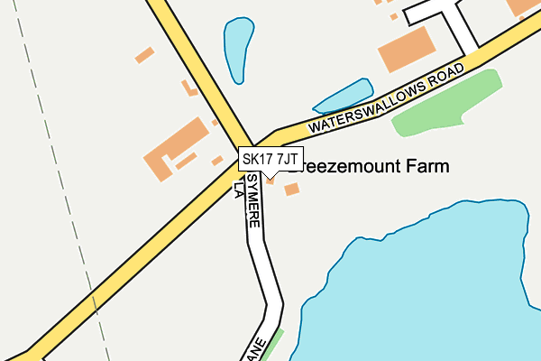 SK17 7JT map - OS OpenMap – Local (Ordnance Survey)