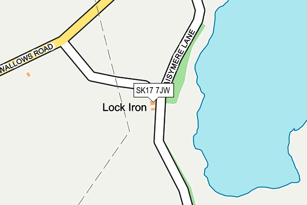 SK17 7JW map - OS OpenMap – Local (Ordnance Survey)