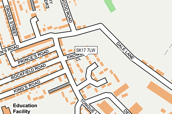 SK17 7LW map - OS OpenMap – Local (Ordnance Survey) SK17 7LW map - OS OpenMap – Local (Ordnance Survey)