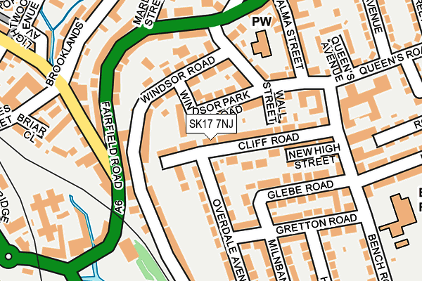 SK17 7NJ map - OS OpenMap – Local (Ordnance Survey) SK17 7NJ map - OS OpenMap – Local (Ordnance Survey)
