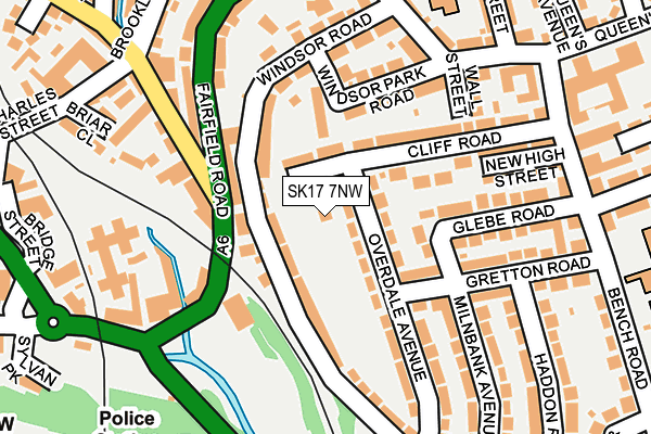 SK17 7NW map - OS OpenMap – Local (Ordnance Survey) SK17 7NW map - OS OpenMap – Local (Ordnance Survey)