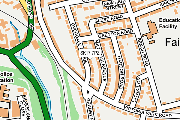 SK17 7PZ map - OS OpenMap – Local (Ordnance Survey) SK17 7PZ map - OS OpenMap – Local (Ordnance Survey)