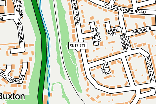 SK17 7TL map - OS OpenMap – Local (Ordnance Survey) SK17 7TL map - OS OpenMap – Local (Ordnance Survey)