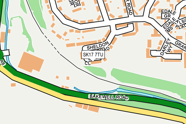 SK17 7TU map - OS OpenMap – Local (Ordnance Survey) SK17 7TU map - OS OpenMap – Local (Ordnance Survey)