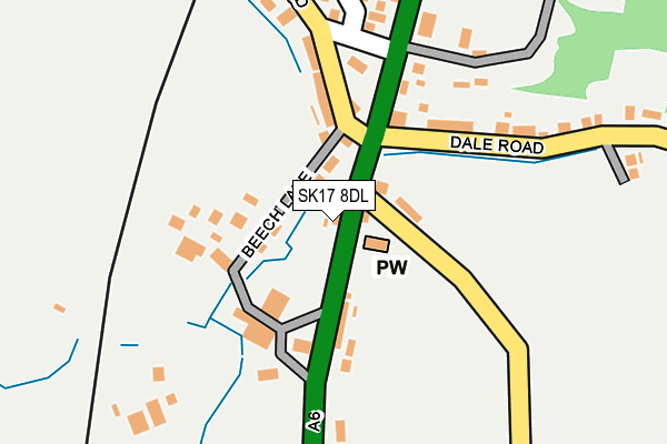 SK17 8DL map - OS OpenMap – Local (Ordnance Survey)