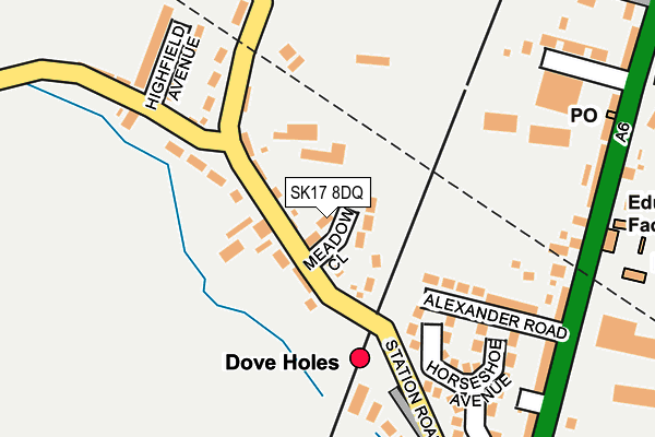 SK17 8DQ map - OS OpenMap – Local (Ordnance Survey) SK17 8DQ map - OS OpenMap – Local (Ordnance Survey)