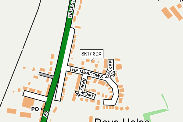 SK17 8DX map - OS OpenMap – Local (Ordnance Survey) SK17 8DX map - OS OpenMap – Local (Ordnance Survey)