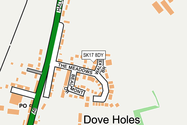 SK17 8DY map - OS OpenMap – Local (Ordnance Survey) SK17 8DY map - OS OpenMap – Local (Ordnance Survey)