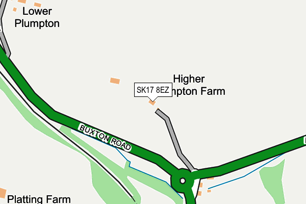 SK17 8EZ map - OS OpenMap – Local (Ordnance Survey)