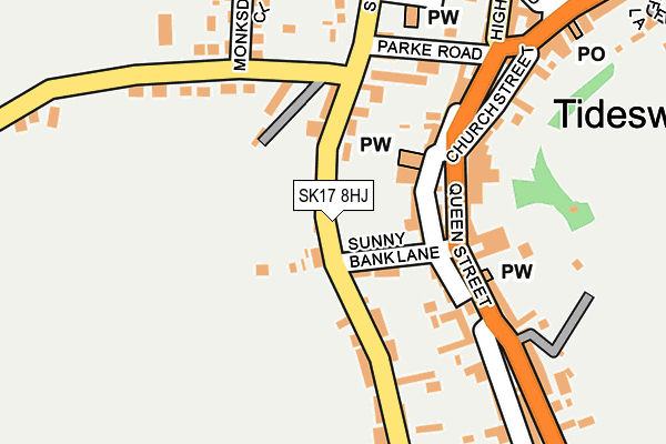 SK17 8HJ map - OS OpenMap – Local (Ordnance Survey)