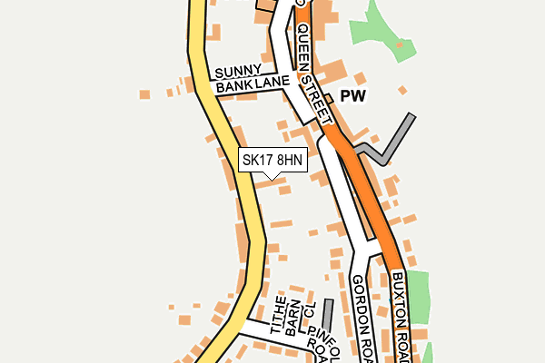 SK17 8HN map - OS OpenMap – Local (Ordnance Survey) SK17 8HN map - OS OpenMap – Local (Ordnance Survey)