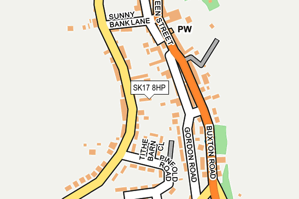 SK17 8HP map - OS OpenMap – Local (Ordnance Survey) SK17 8HP map - OS OpenMap – Local (Ordnance Survey)