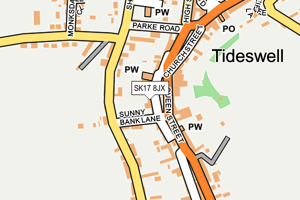 SK17 8JX map - OS OpenMap – Local (Ordnance Survey) SK17 8JX map - OS OpenMap – Local (Ordnance Survey)