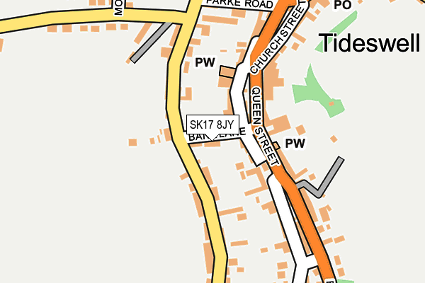 SK17 8JY map - OS OpenMap – Local (Ordnance Survey) SK17 8JY map - OS OpenMap – Local (Ordnance Survey)