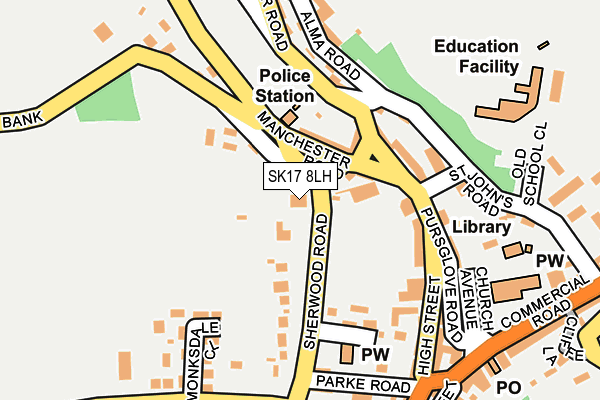 SK17 8LH map - OS OpenMap – Local (Ordnance Survey) SK17 8LH map - OS OpenMap – Local (Ordnance Survey)