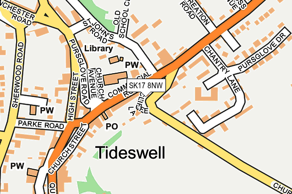 SK17 8NW map - OS OpenMap – Local (Ordnance Survey)