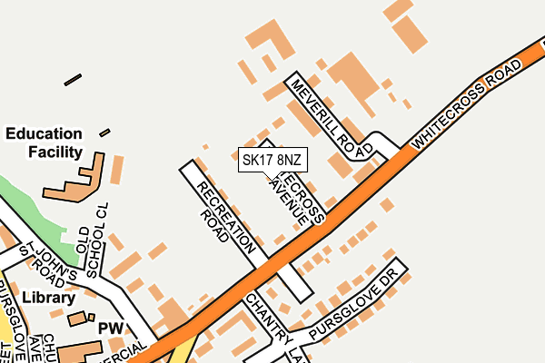 SK17 8NZ map - OS OpenMap – Local (Ordnance Survey) SK17 8NZ map - OS OpenMap – Local (Ordnance Survey)