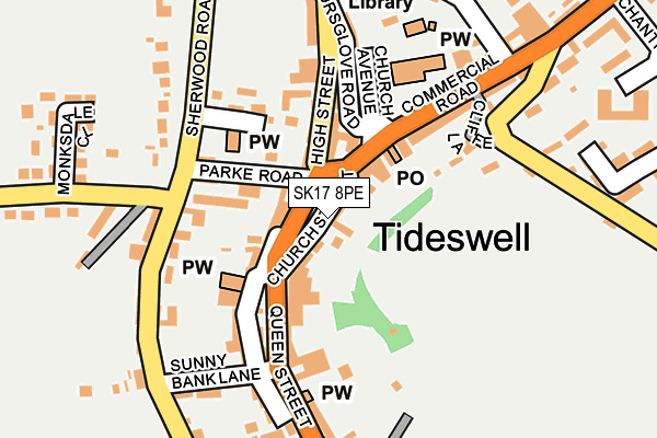 SK17 8PE map - OS OpenMap – Local (Ordnance Survey)