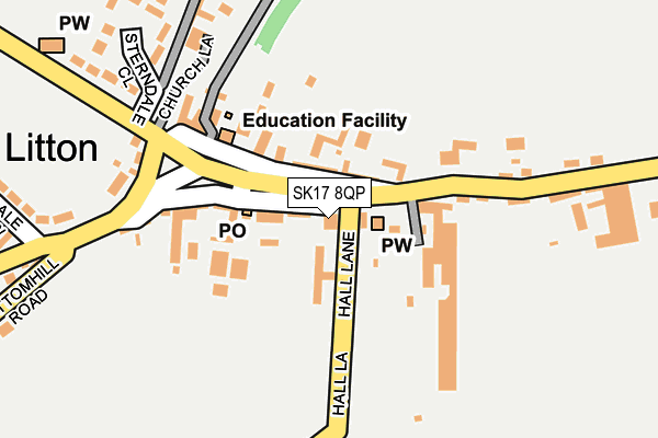 SK17 8QP map - OS OpenMap – Local (Ordnance Survey) SK17 8QP map - OS OpenMap – Local (Ordnance Survey)