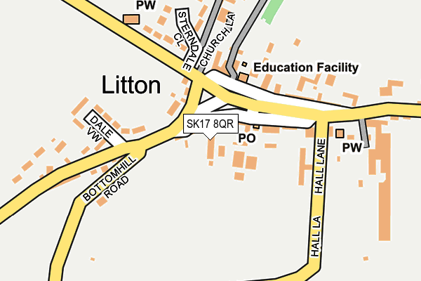 SK17 8QR map - OS OpenMap – Local (Ordnance Survey) SK17 8QR map - OS OpenMap – Local (Ordnance Survey)