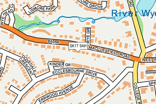 SK17 9AH map - OS OpenMap – Local (Ordnance Survey) SK17 9AH map - OS OpenMap – Local (Ordnance Survey)