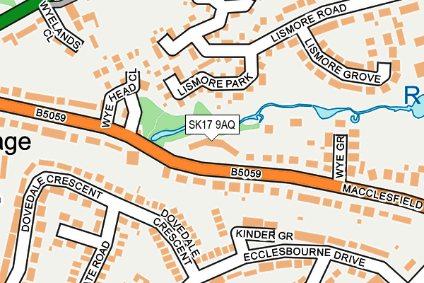 SK17 9AQ map - OS OpenMap – Local (Ordnance Survey) SK17 9AQ map - OS OpenMap – Local (Ordnance Survey)