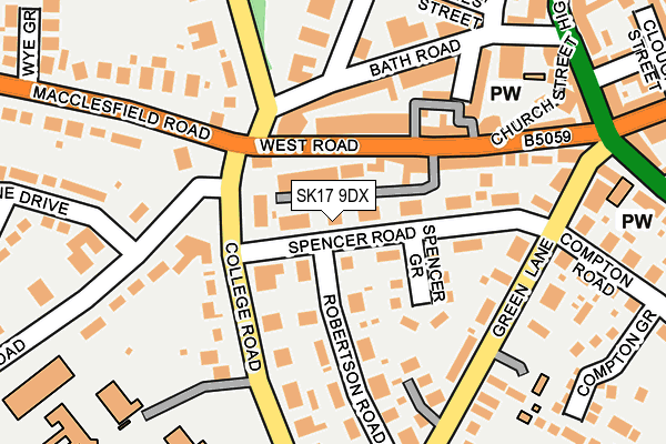SK17 9DX map - OS OpenMap – Local (Ordnance Survey) SK17 9DX map - OS OpenMap – Local (Ordnance Survey)