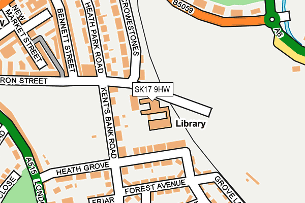 SK17 9HW map - OS OpenMap – Local (Ordnance Survey) SK17 9HW map - OS OpenMap – Local (Ordnance Survey)