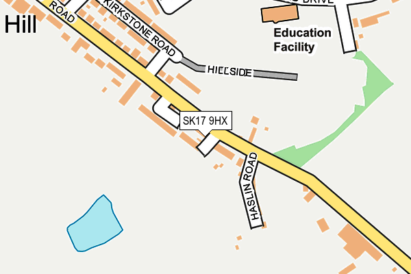 SK17 9HX map - OS OpenMap – Local (Ordnance Survey)