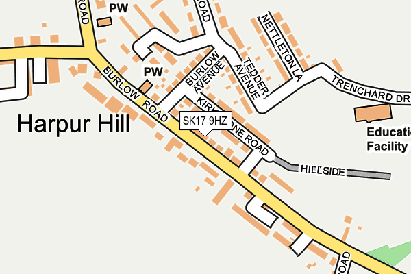 SK17 9HZ map - OS OpenMap – Local (Ordnance Survey)