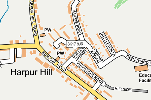 SK17 9JR map - OS OpenMap – Local (Ordnance Survey)