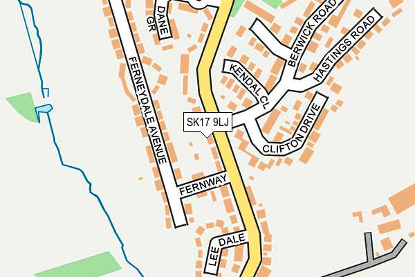 SK17 9LJ map - OS OpenMap – Local (Ordnance Survey)