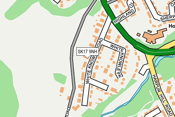 SK17 9NH map - OS OpenMap – Local (Ordnance Survey) SK17 9NH map - OS OpenMap – Local (Ordnance Survey)