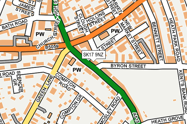 SK17 9NZ map - OS OpenMap – Local (Ordnance Survey) SK17 9NZ map - OS OpenMap – Local (Ordnance Survey)