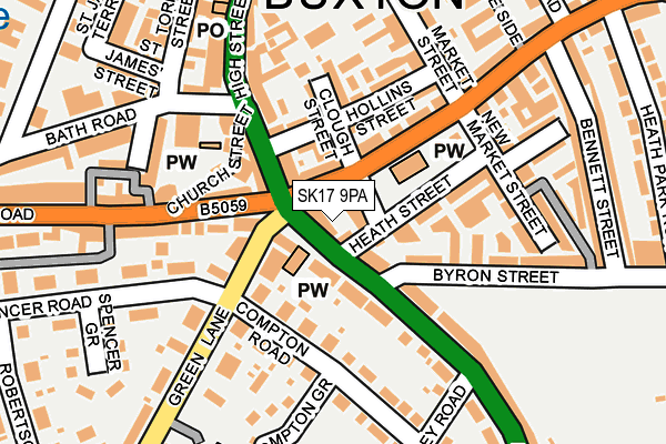 SK17 9PA map - OS OpenMap – Local (Ordnance Survey) SK17 9PA map - OS OpenMap – Local (Ordnance Survey)