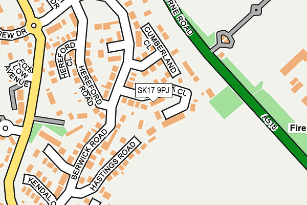 SK17 9PJ map - OS OpenMap – Local (Ordnance Survey) SK17 9PJ map - OS OpenMap – Local (Ordnance Survey)