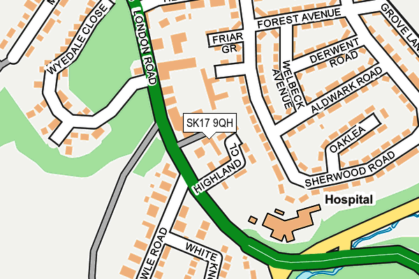 SK17 9QH map - OS OpenMap – Local (Ordnance Survey) SK17 9QH map - OS OpenMap – Local (Ordnance Survey)
