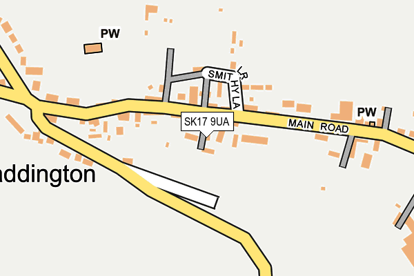 SK17 9UA map - OS OpenMap – Local (Ordnance Survey)
