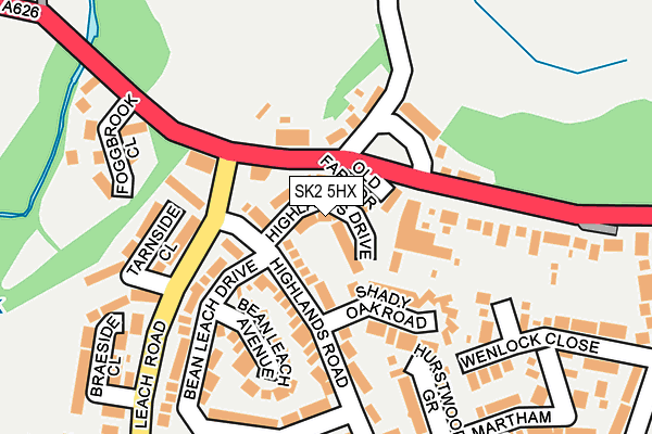 SK2 5HX map - OS OpenMap – Local (Ordnance Survey) SK2 5HX map - OS OpenMap – Local (Ordnance Survey)