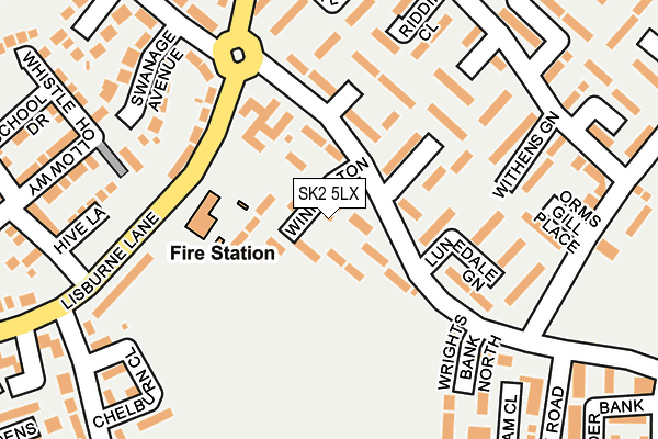 SK2 5LX map - OS OpenMap – Local (Ordnance Survey)