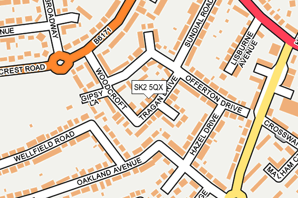 SK2 5QX map - OS OpenMap – Local (Ordnance Survey) SK2 5QX map - OS OpenMap – Local (Ordnance Survey)