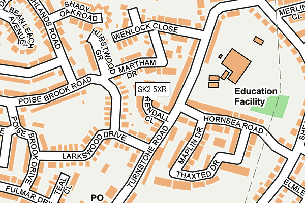 SK2 5XR map - OS OpenMap – Local (Ordnance Survey) SK2 5XR map - OS OpenMap – Local (Ordnance Survey)
