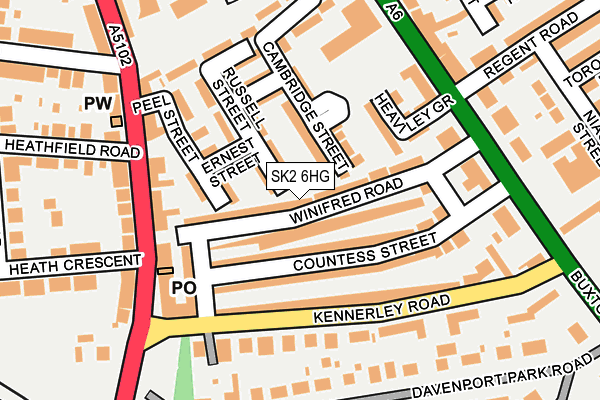 SK2 6HG map - OS OpenMap – Local (Ordnance Survey) SK2 6HG map - OS OpenMap – Local (Ordnance Survey)